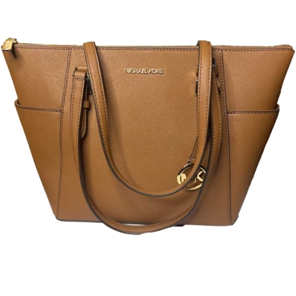 Michael Kors Brown Leather Top Zip Tote Nwt - Picture 3 of 11
